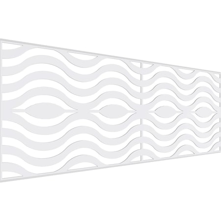 Ekena Millwork Set of Four Panels for 94 1/2"W x 36 1/4"H Parker Fretwork Wainscot Wall Paneling WPKP18X01X47PKR